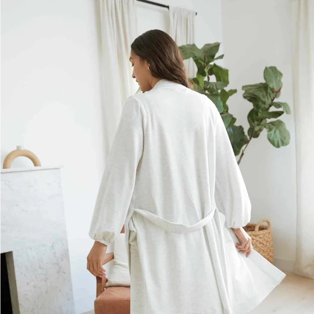 Hatch Maternity Robe - light grey - P size